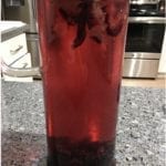 Glass of herbal tea for EBV support